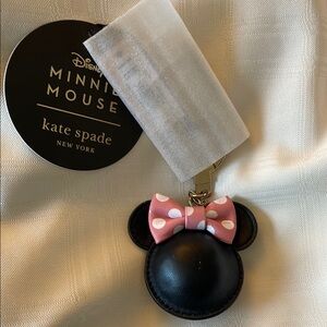 Kate Spade Minnie Mouse Black and Pink Keychain